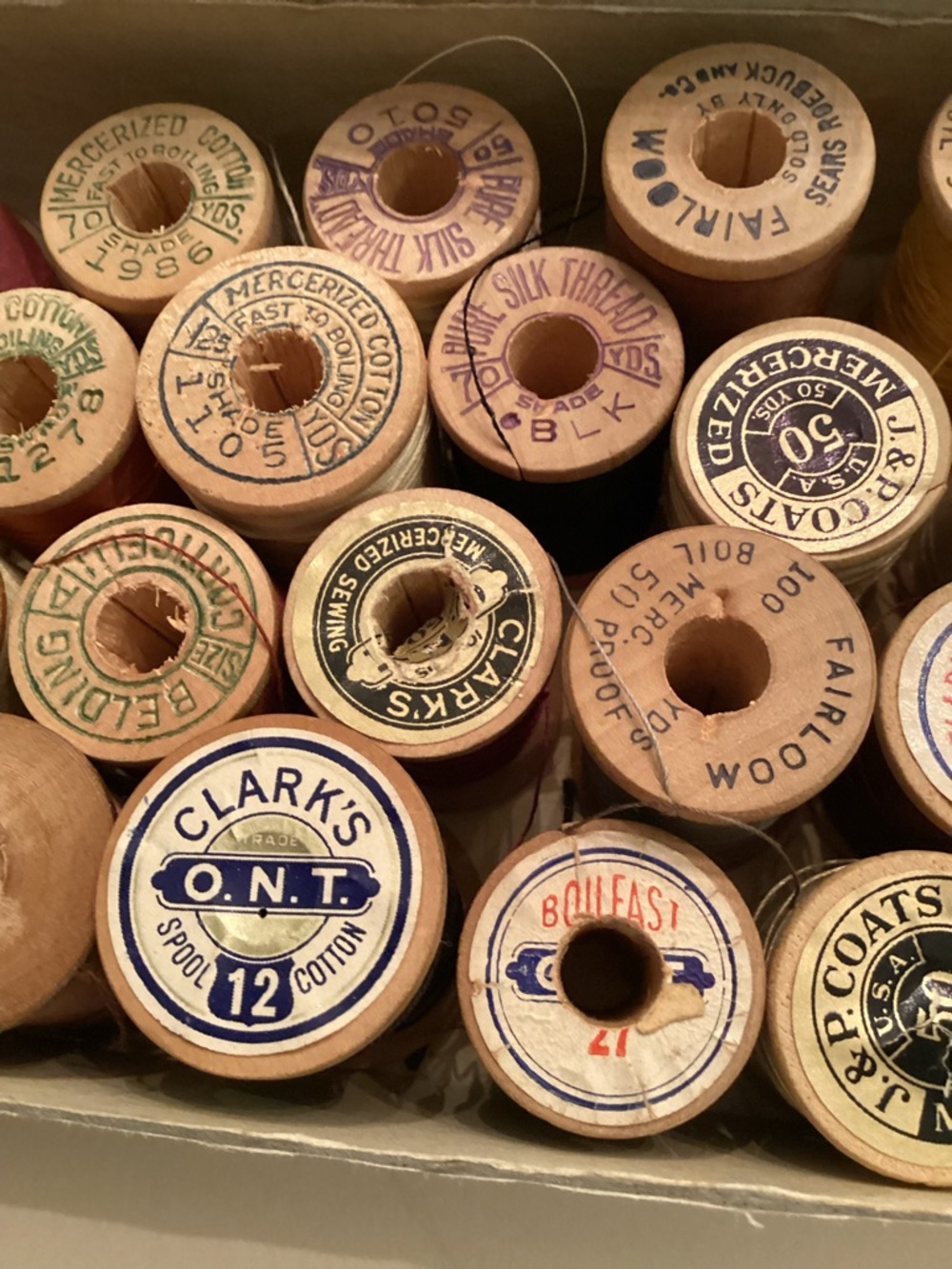 VTG Wooden Spools of Thread (29) Clark’s , Clark’s & Coats - Picture 3 of 11